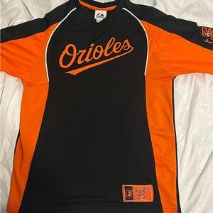 Majestic Authentic Black and Orange Vintage Orioles Jersey Size M(21)